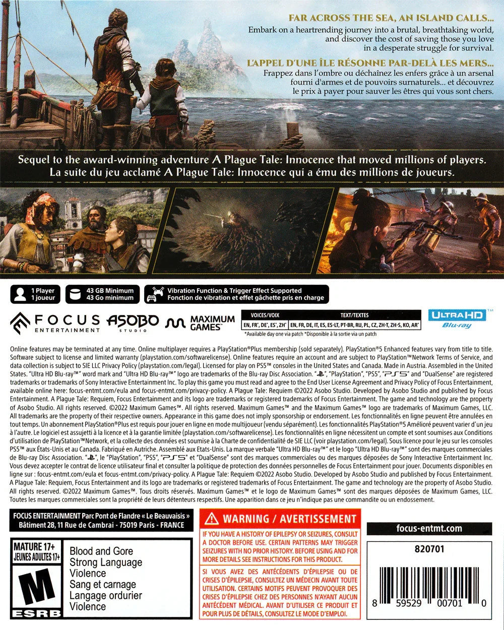 A Plague Tale: Requiem - PlayStation 5 - New
